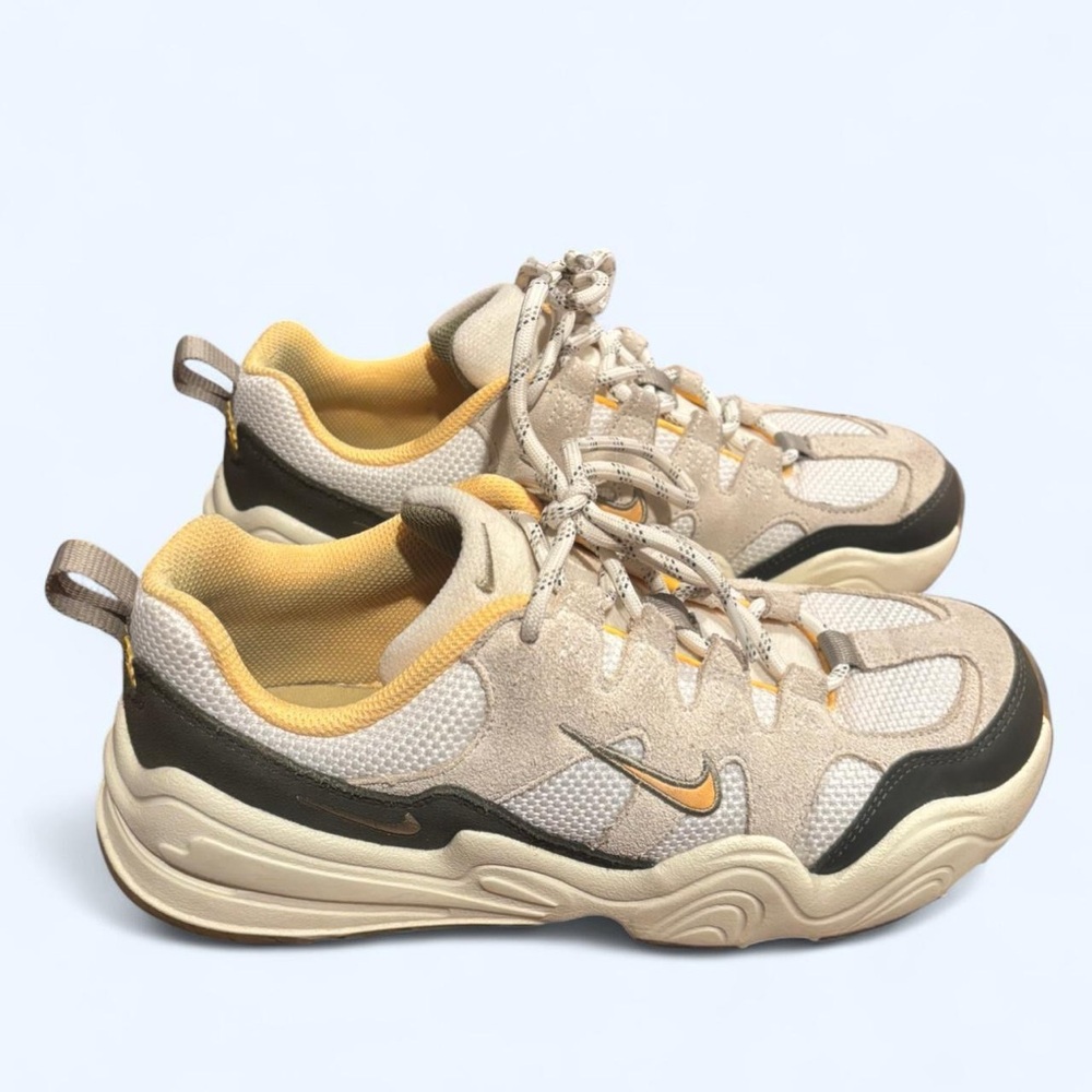 Nike Beige and Gold Athletic Shoes